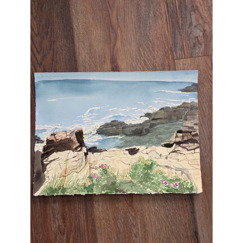 Acadia National Park Maine 2006 Warren C Plauche Original Watercolor Painting